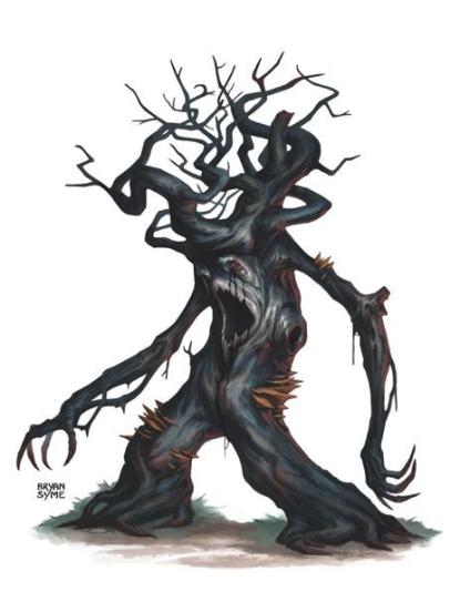 It's a black and twisted ent, without leaves. It's angry.