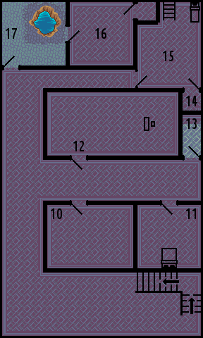 a map of the second floor.